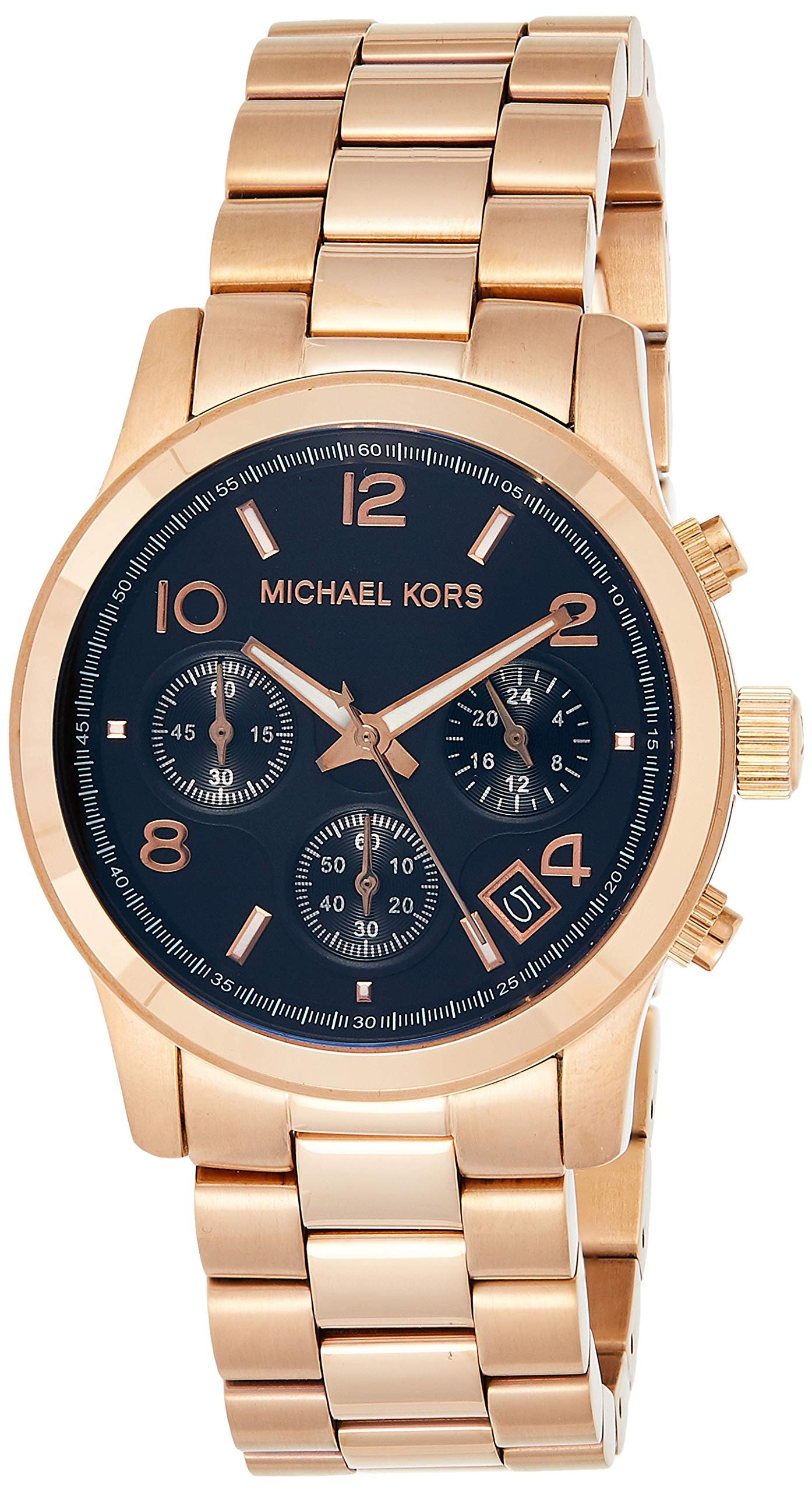  Shop Authentic Michael Kors Runway Iridescent Dial Rose Gold Steel Strap Watch for Women - MK5940 - Luxxuri
