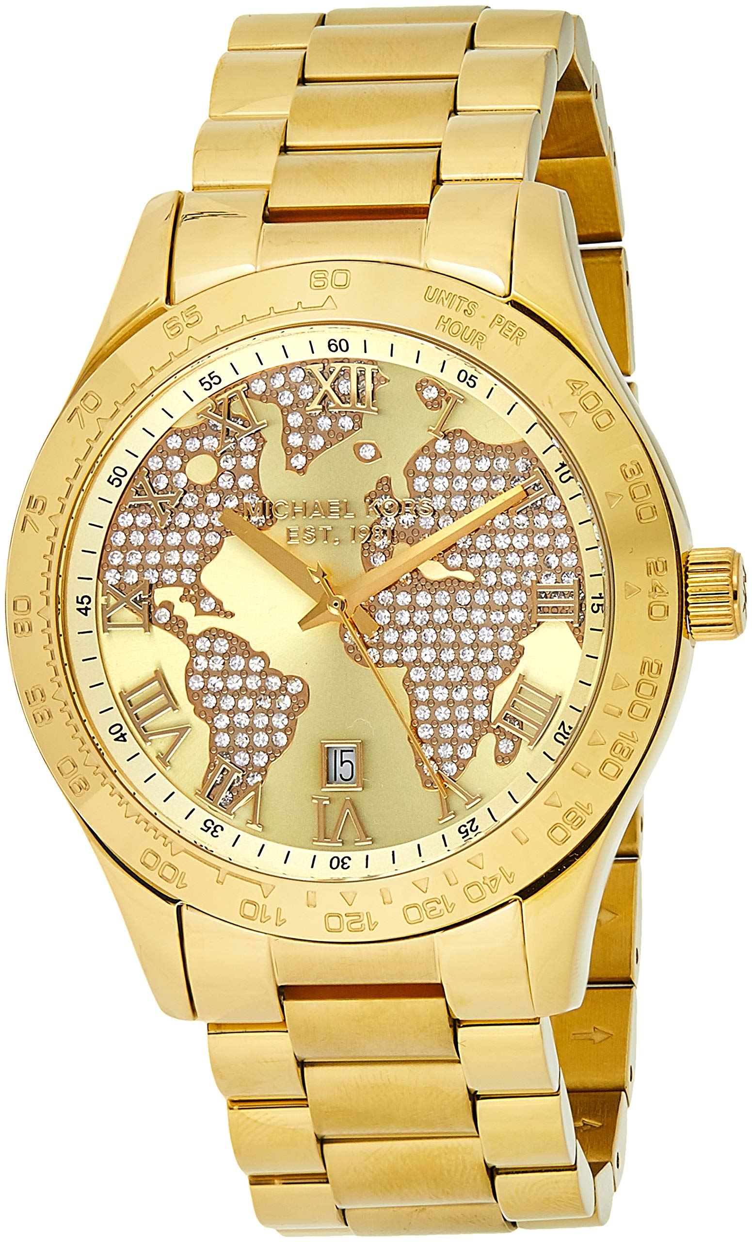  Shop Authentic Michael Kors Layton Chronograph Gold Dial Gold Steel Strap Watch for Women - MK5959 - Luxxuri