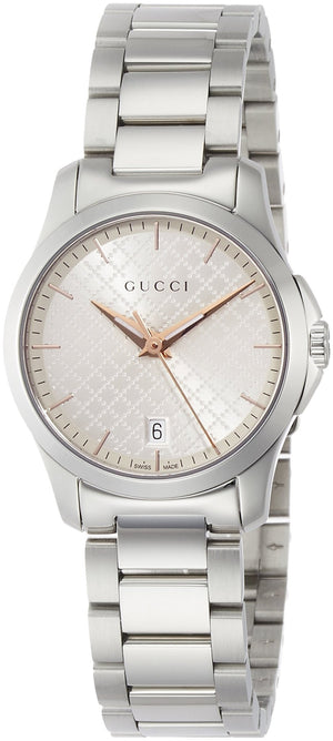  Shop Authentic Gucci G Timeless Quartz Champagne Dial 27mm Watch For Women - YA126593 - Luxxuri