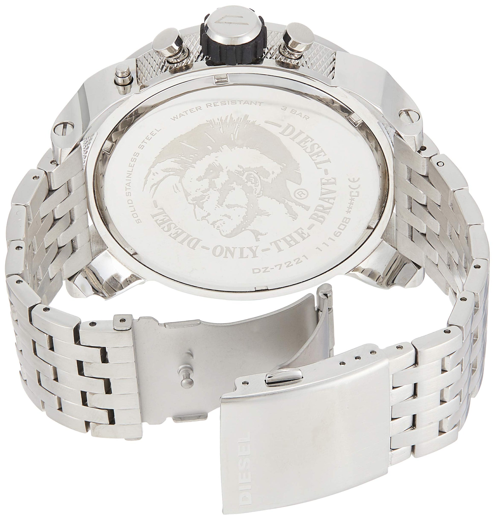  Shop Authentic Diesel Mr Daddy 1.0 Black Dial Stainless Steel Stainless Watch For Men - DZ7221 - Luxxuri