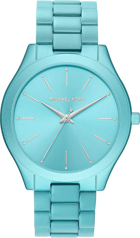  Shop Authentic Michael Kors Slim Runway Blue Dial Blue Steel Strap Watch For Women - MK4525 - Luxxuri