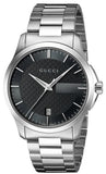  Shop Authentic Gucci G Timeless Black Dial Silver Steel Strap Unisex Watch - YA126457 - Luxxuri