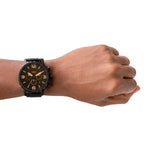  Shop Authentic Fossil Nate Chronograph Black Dial Black Steel Strap Watch for Men - JR1401 - Luxxuri