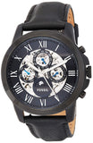  Shop Authentic Fossil Grant Automatic Black Dial Black Leather Strap Watch for Men - ME3028 - Luxxuri