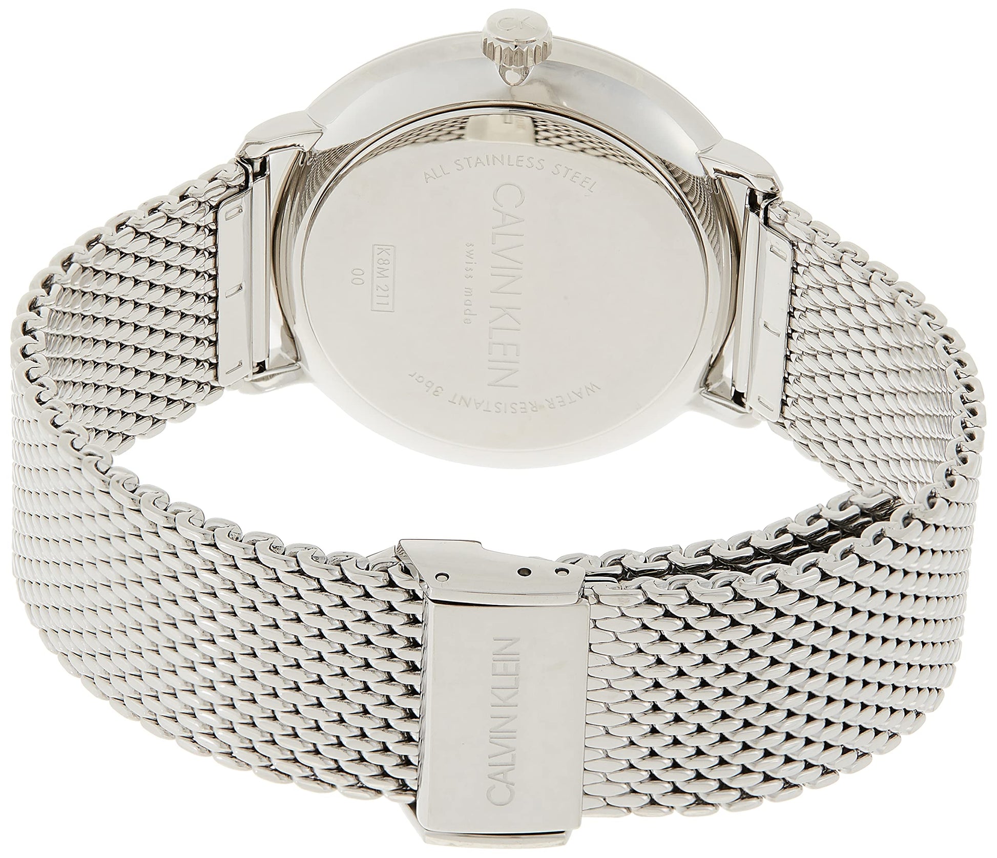  Shop Authentic Calvin Klein High Noon Black Dial Silver Mesh Bracelet Watch for Men - K8M21121 - Luxxuri