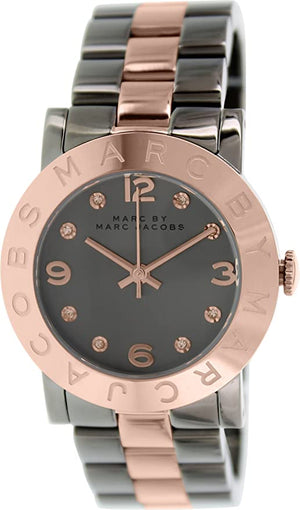  Shop Authentic Marc Jacobs Amy Grey Dial Two Tone Steel Strap Watch for Women - MBM3195 - Luxxuri
