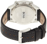  Shop Authentic Hugo Boss Aero Chronograph Black Dial Black Leather Strap Watch for Men - 1513770 - Luxxuri
