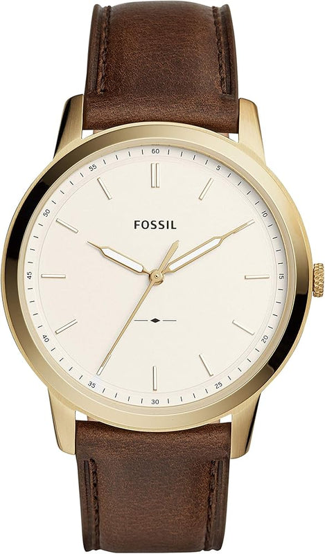  Shop Authentic Fossil The Minimalist White Dial Brown Leather Strap Watch for Men - FS5397 - Luxxuri