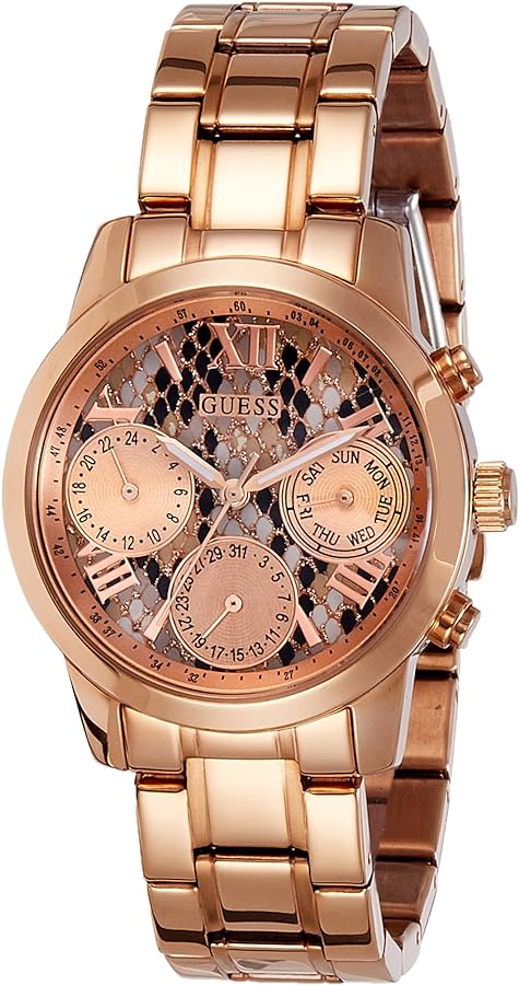  Shop Authentic Guess Mini Sunrise Quartz Rose Gold Dial Rose Gold Steel Strap Watch For Women - W0448L9 - Luxxuri