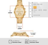  Shop Authentic Michael Kors Berkley Chronograph Gold Dial Gold Steel Strap Watch For Women - MK7411 - Luxxuri