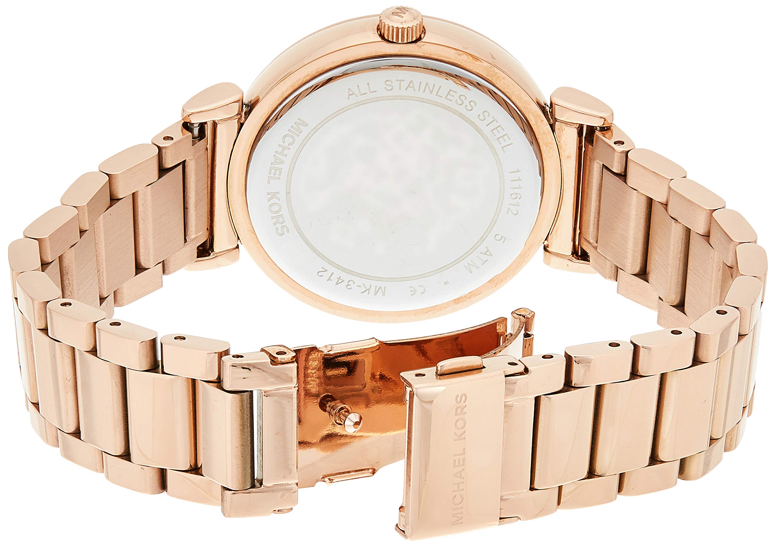 Michael Kors Catlin Quartz Rose Gold Dial Rose Gold Steel Strap Watch For Women - MK3412