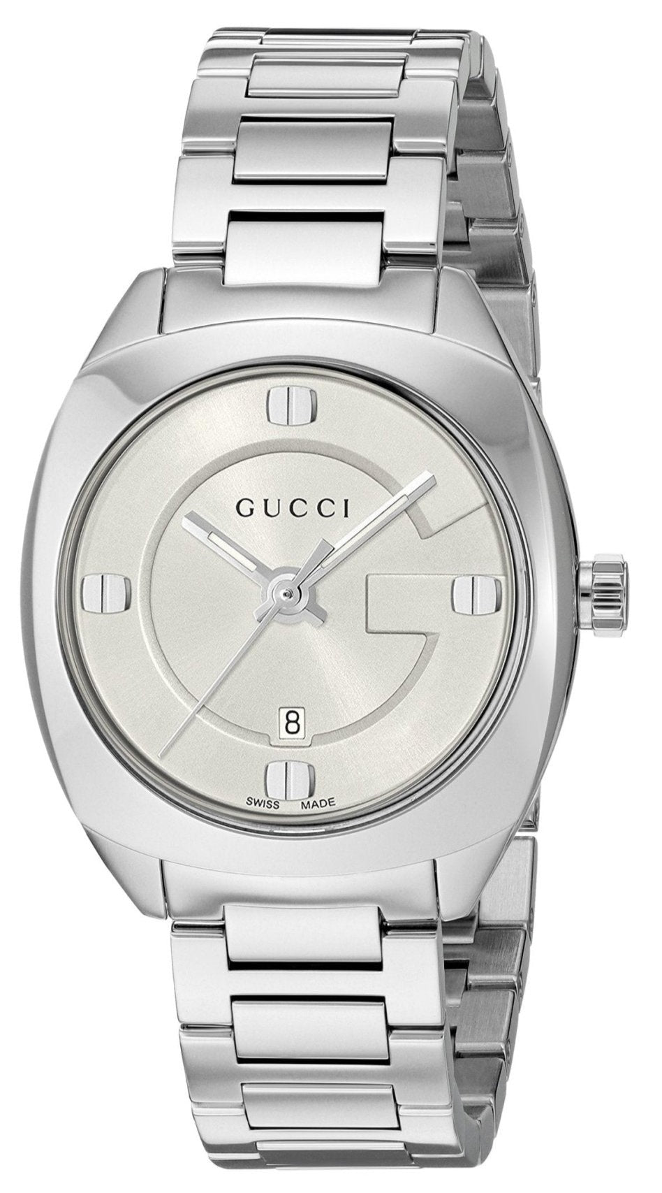  Shop Authentic Gucci GG2570 White Dial Silver Steel Strap Watch For Women - YA142502 - Luxxuri