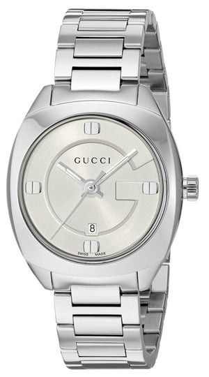  Shop Authentic Gucci GG2570 White Dial Silver Steel Strap Watch For Women - YA142502 - Luxxuri