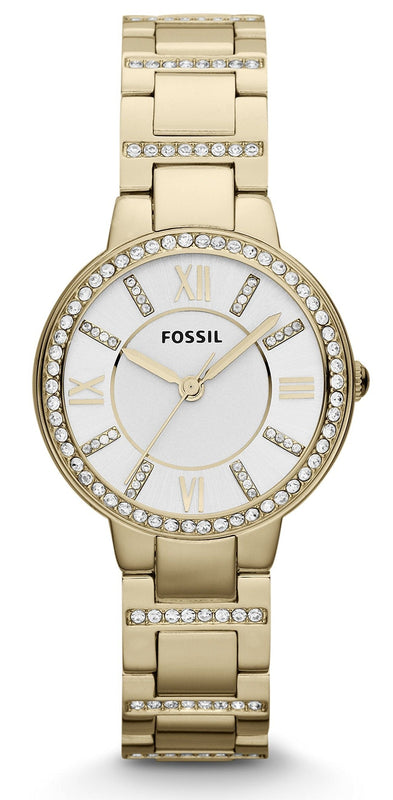  Shop Authentic Fossil Virginia White Dial Gold Steel Strap Watch for Women - ES3283 - Luxxuri