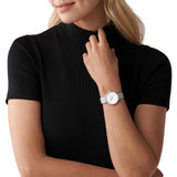  Shop Authentic Michael Kors Pyper Quartz Mother of Pearl White Dial Silver Mesh Strap Watch For Women - MK4618 - Luxxuri