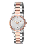  Shop Authentic Gucci G Timeless Silver Dial Two Tone Steel Strap Watch For Women - YA126564 - Luxxuri