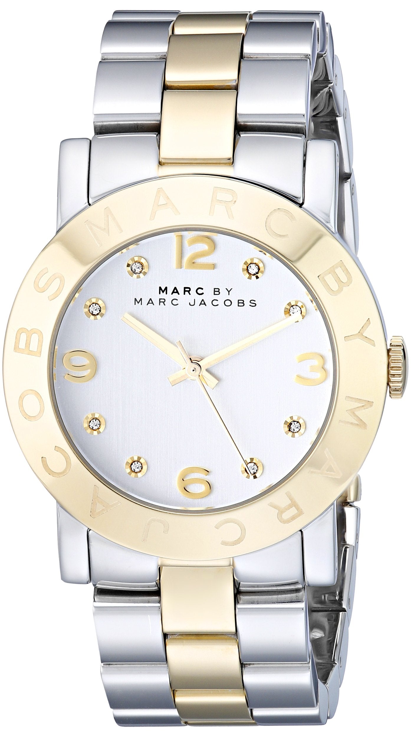  Shop Authentic Marc Jacobs Amy Silver Dial Two Tone Steel Strap Watch for Women - MBM3139 - Luxxuri