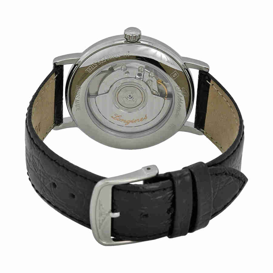  Shop Authentic Longines Presence 38.5mm Automatic White Dial Black Leather Strap Watch for Men - L4.921.4.11.2 - Luxxuri