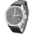  Shop Authentic Calvin Klein Masculine Chronograph Black Dial Black Leather Strap Watch for Men - K2H27102 - Luxxuri
