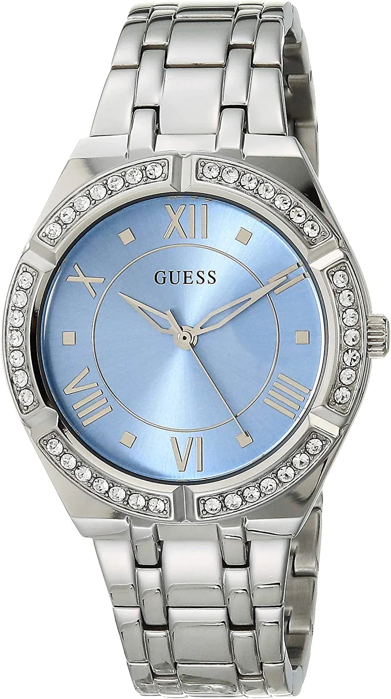 Shop Authentic Guess Cosmo Diamonds Blue Dial Silver Steel Strap Watch for Women - GW0033L5 - Luxxuri