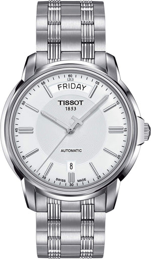  Shop Authentic Tissot T Classic Automatic III Day Date White Dial Silver Steel Strap Watch for Men - T065.930.11.031.00 - Luxxuri