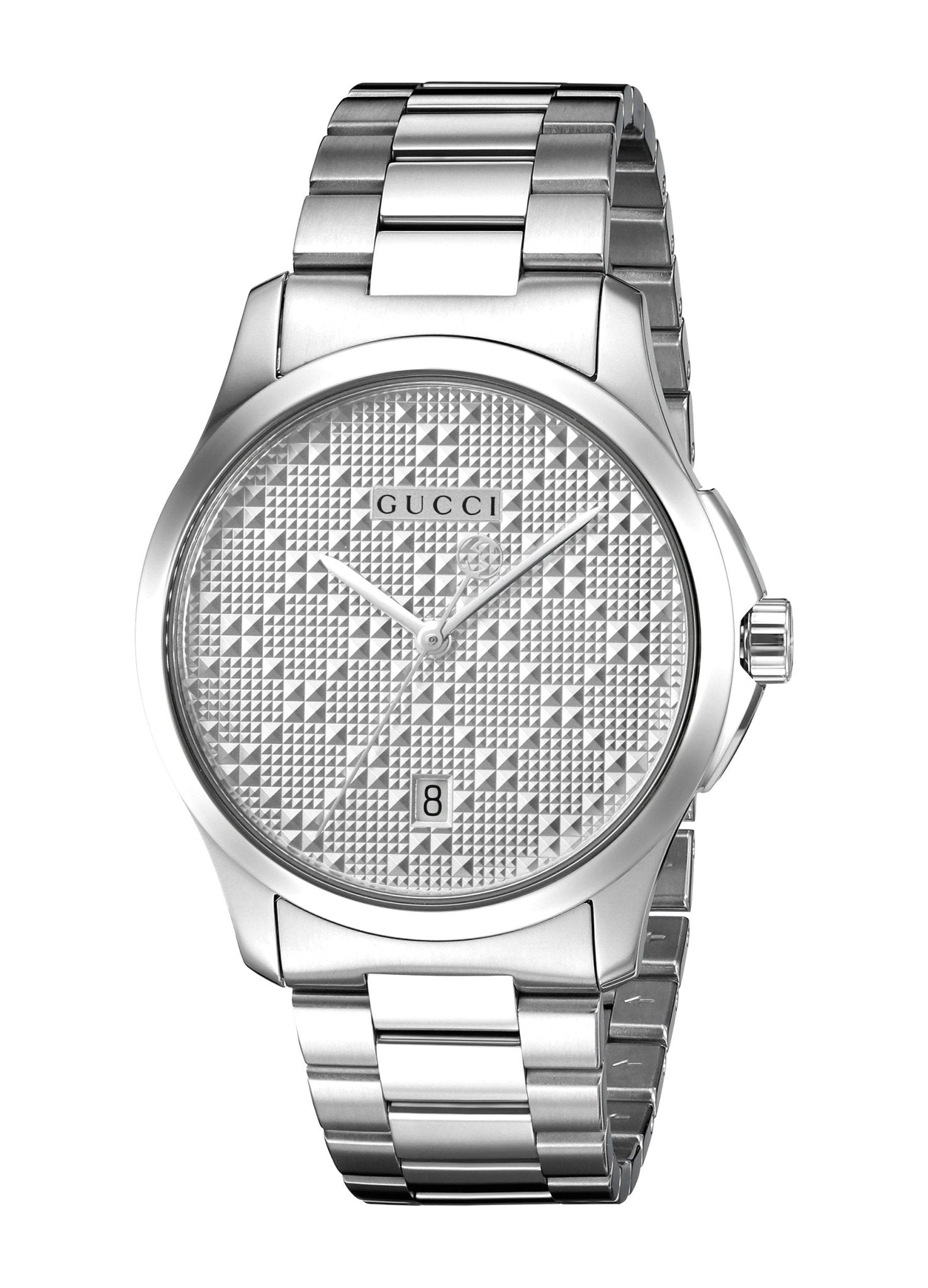 Gucci G Timeless Quartz Silver Dial Silver Steel Strap Watch For Women - YA126459