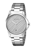  Shop Authentic Gucci G Timeless Quartz Silver Dial Silver Steel Strap Watch For Women - YA126459 - Luxxuri