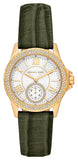  Shop Authentic Michael Kors Mini Everest Crystals White Dial Green Leather Strap Watch for Women - MK4720 - Luxxuri