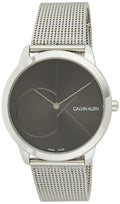  Shop Authentic Calvin Klein Minimal Black Dial Silver Mesh Bracelet Watch for Men - K3M21123 - Luxxuri