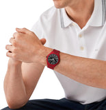  Shop Authentic Michael Kors Slim Runway Quartz Black Dial Red Steel Strap Watch for Men - MK8712 - Luxxuri