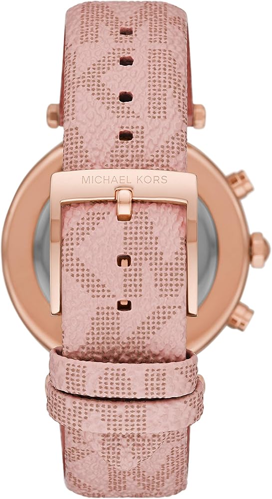  Shop Authentic Michael Kors Parker Chronograph White Dial Pink Leather Strap Watch For Women - MK6935 - Luxxuri