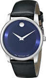  Shop Authentic Movado Museum Classic Blue Dial Black Leather Strap Watch for Men - 606610 - Luxxuri