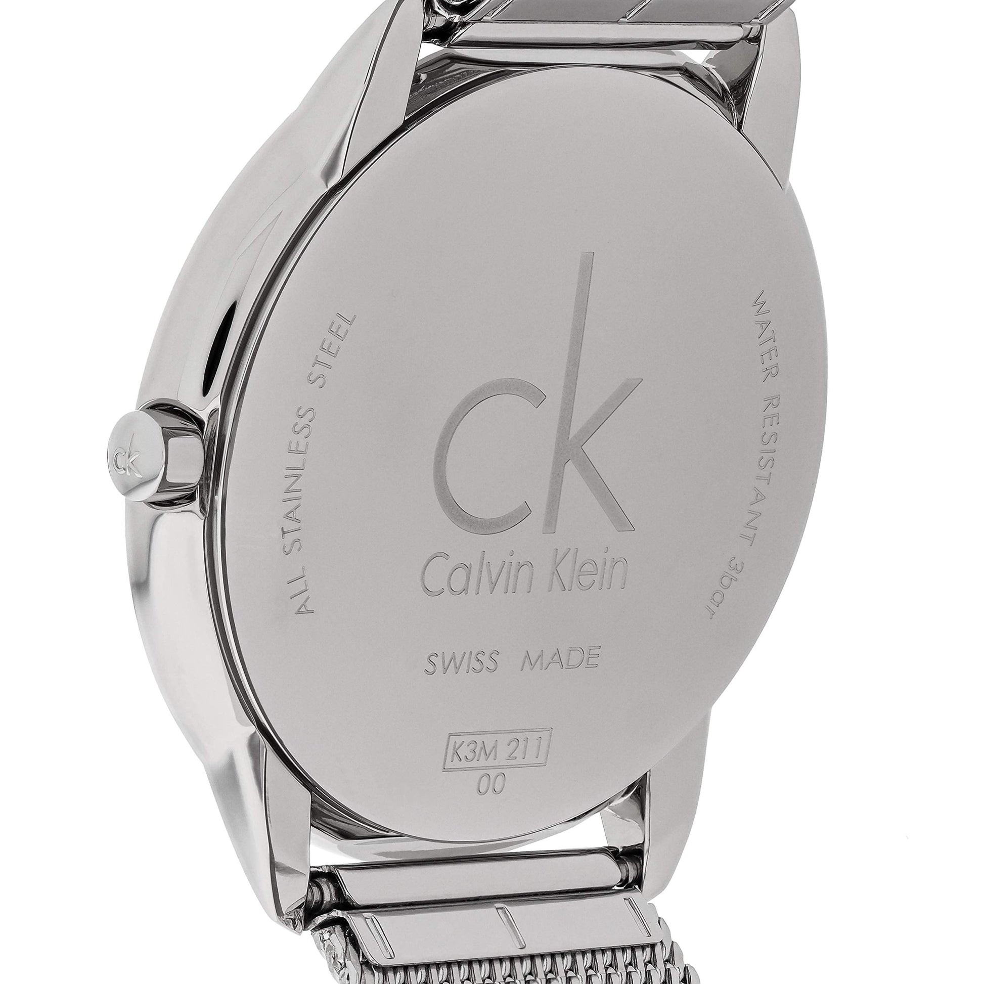  Shop Authentic Calvin Klein Minimal Blue Dial Silver Mesh Bracelet Watch for Men - K3M2112N - Luxxuri