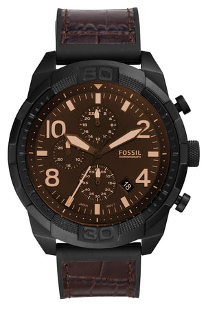  Shop Authentic Fossil Bronson Chronograph Brown Dial Brown Leather Strap Watch for Men - FS5713 - Luxxuri