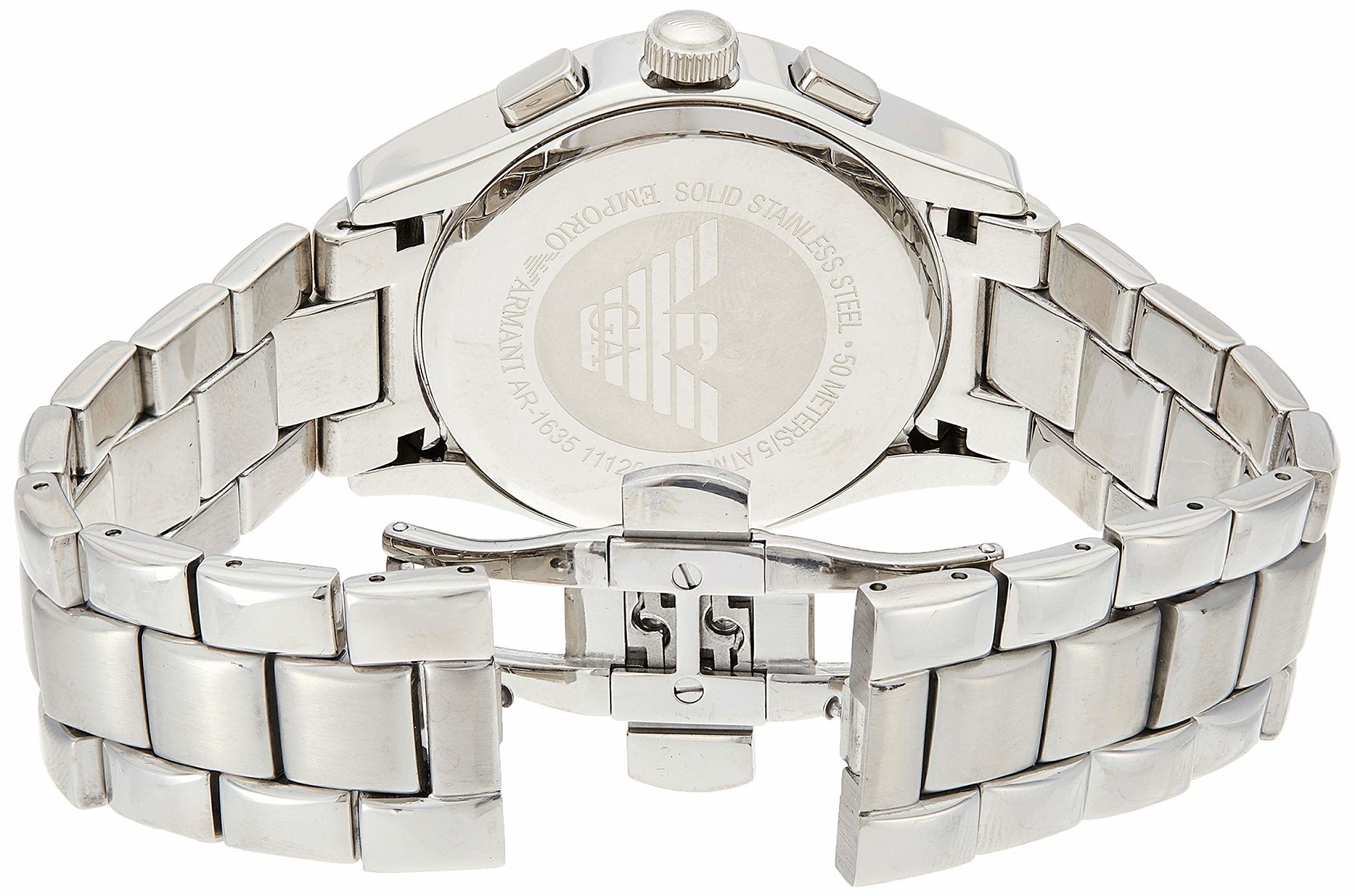 Emporio Armani Classic Blue Dial Silver Steel Strap Watch For Men - AR1635