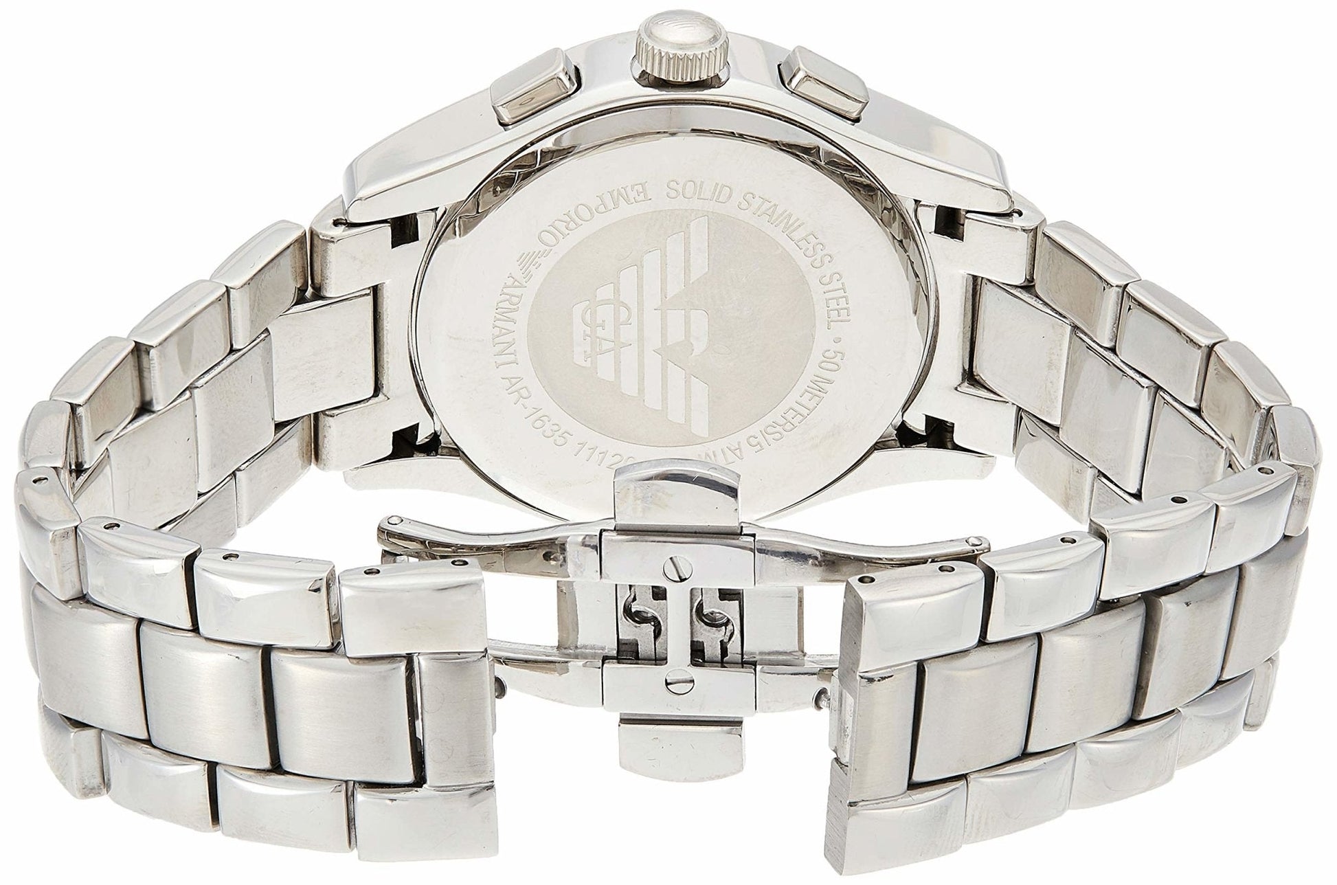  Shop Authentic Emporio Armani Classic Blue Dial Silver Steel Strap Watch For Men - AR1635 - Luxxuri