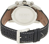  Shop Authentic Hugo Boss Rafale Chronograph Quartz Silver Dial Black Leather Strap Watch For Men - 1513403 - Luxxuri