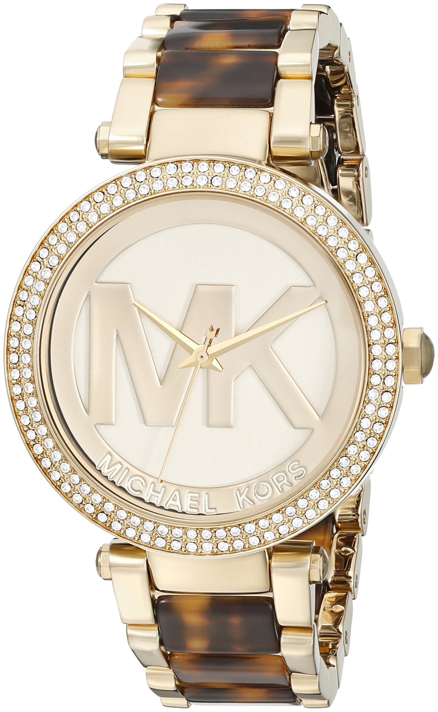  Shop Authentic Michael Kors Parker Chronograph Gold Dial Two Tone Steel Strap Watch for Women - MK6109 - Luxxuri