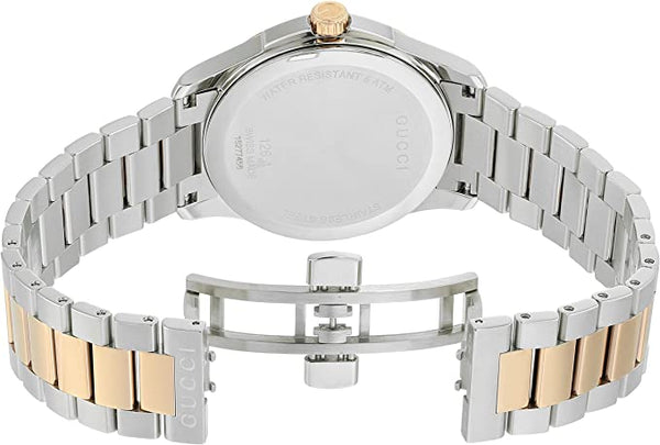  Shop Authentic Gucci G Timeless Quartz Silver Dial Two Tone Steel Strap Watch For Men - YA126450 - Luxxuri