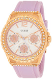  Shop Authentic Guess Starlight Diamonds White Dial Purple Rubber Strap Watch for Women - W0846L6 - Luxxuri