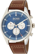  Shop Authentic Hugo Boss Pioneer Chronograph Blue Dial Brown Leather Strap Watch For Men - 1513709 - Luxxuri
