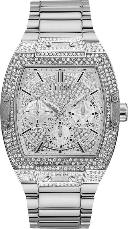  Shop Authentic Guess Phoenix Multifunction Crystals Silver Dial Silver Steel Strap Watch For Men - GW0094G1 - Luxxuri