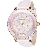  Shop Authentic Swarovski Octea Lux Chrono Pink Dial Pink Leather Strap Watch for Women - 5452501 - Luxxuri