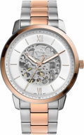  Shop Authentic Fossil Neutra Automatic Skeleton White Dial Two Tone Steel Strap Watch for Men - ME3196 - Luxxuri