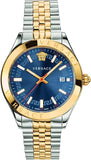  Shop Authentic Versace Hellenyium Quartz Blue Dial Two Tone Steel Strap Watch for Men - VEVK00520 - Luxxuri