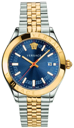  Shop Authentic Versace Hellenyium Quartz Blue Dial Two Tone Steel Strap Watch For Men - VEVK00520 - Luxxuri