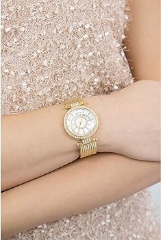  Shop Authentic Guess Muse Crystals White Dial Rose Gold Steel Strap Watch For Women - W1008L2 - Luxxuri