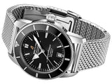  Shop Authentic Breitling Superocean Heritage B20 Automatic 42 Black Dial Silver Mesh Bracelet Watch for Men - AB2010121B1A1 - Luxxuri