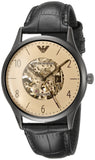  Shop Authentic Emporio Armani Meccanico White Dial Black Leather Strap Watch For Men - AR1923 - Luxxuri