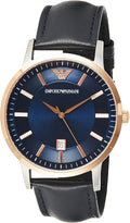  Shop Authentic Emporio Armani Renato Analog Blue Dial Blue Leather Strap Watch For Men - AR11188 - Luxxuri